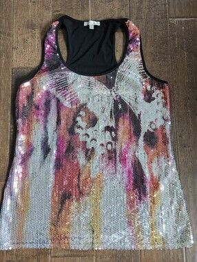 Moa Moa Sequin Sparkle Tank Size Xl